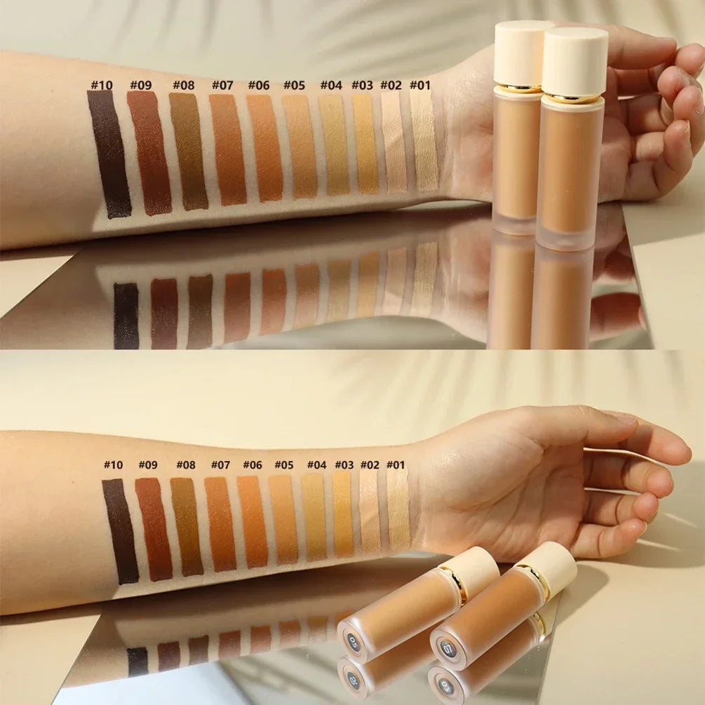 Ten-color liquid spot-lightening foundation concealer